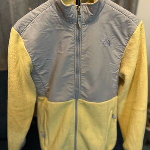 The North Face Kids Denali Fleece in Yellow and Gray